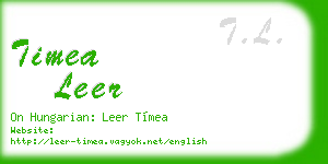 timea leer business card